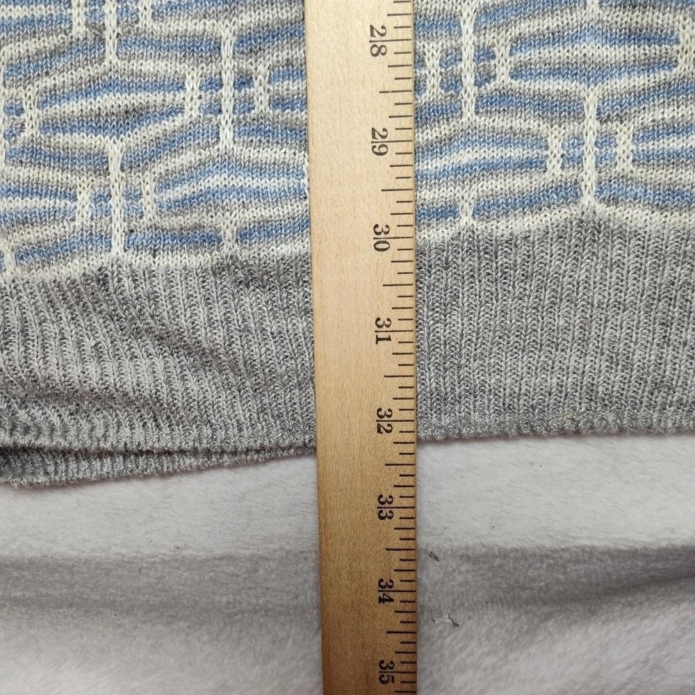Hickey Freeman Sweater Mens 2XL Gray Collared Polo Linen Silk Pullover Work Knit - Picture 9 of 10